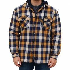 Lincoln Outfitters Men's Hooded Shirt Jacket Midnight - LOHJ-A0541 - Jackets