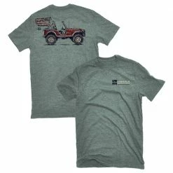 Lincoln Outfitters Men's Short Sleeve Drawn Jeep T-Shirt Aquifer Heather - LO-145 - T-Shirts