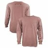 Lincoln Outfitters Men's Heavyweight Long Sleeve Pocket Graphic Tee Brick Dust - LOLSPK-01-BD - Long Sleeve Shirts