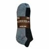 Lincoln Outfitters Men's No Show Pull Tab Sock 3 Pack Black - L3/72542-BL-L - Socks