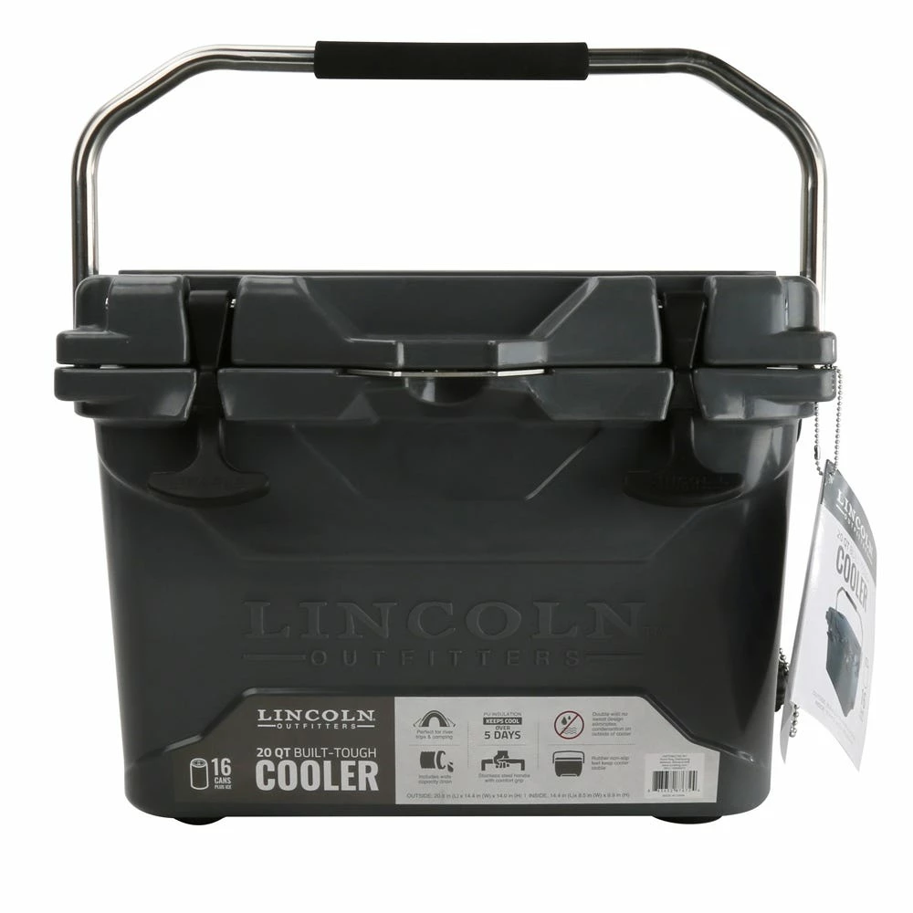 Lincoln Outfitters 20 Quart High Performance Cooler, Grey - 87-672-0204 - Coolers 5 Lincoln Outfitters 20 Quart High Performance Cooler, Grey - 87-672-0204 - Coolers - Image 3