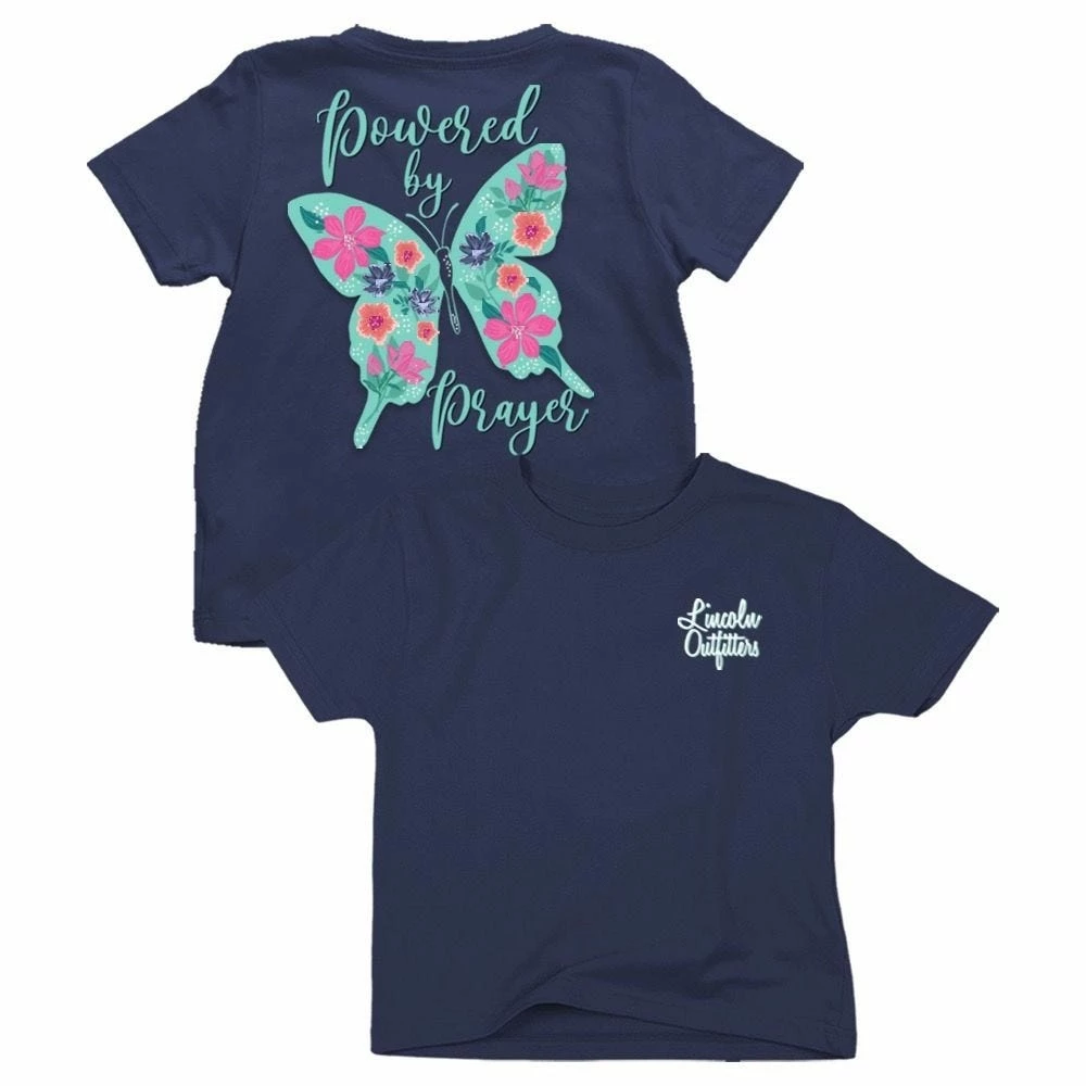 Lincoln Outfitters Youth Girl's Powered By Prayer Short Sleeve T-Shirt - LOY-23 - T-Shirts 3 Lincoln Outfitters Youth Girl's Powered By Prayer Short Sleeve T-Shirt - LOY-23 - T-Shirts
