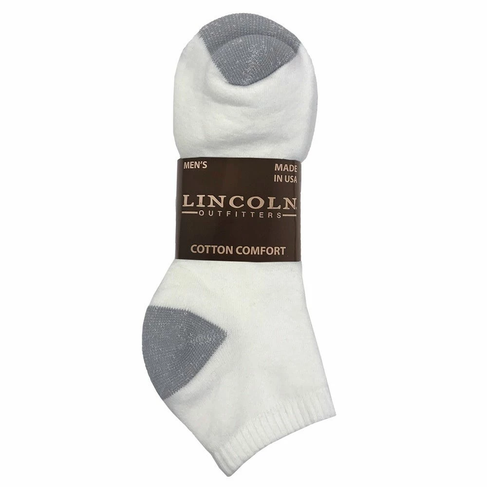 Lincoln Outfitters Men's Cotton No-Show Sock 3 Pack X-Large White - L3-950-W-XL - Socks 3 Lincoln Outfitters Men's Cotton No-Show Sock 3 Pack X-Large White - L3-950-W-XL - Socks