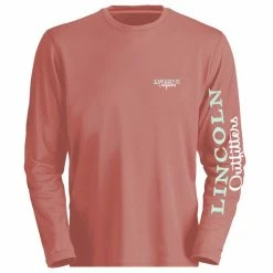 Lincoln Outfitters Women's Lincoln Ladies Logo Long Sleeve T-Shirt Burnt Coral - LO-LLS706-BTC - Long Sleeve Shirts Women's