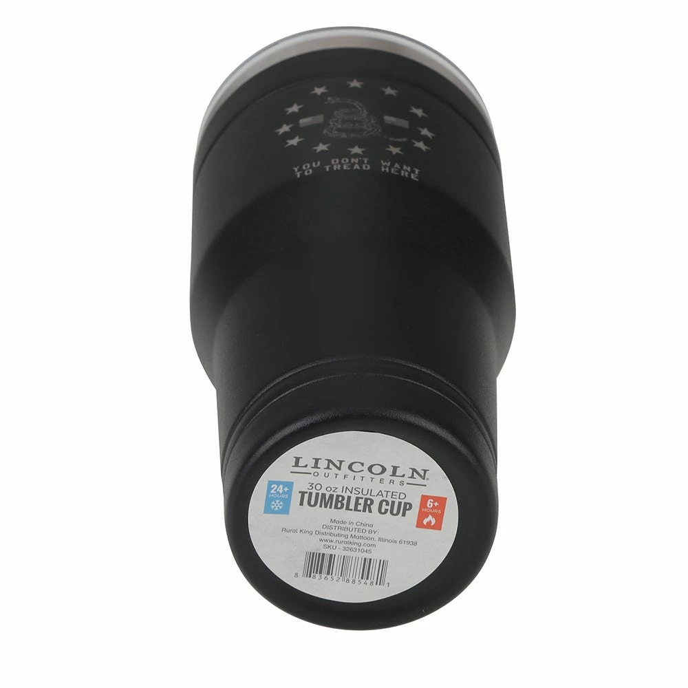 Lincoln Outfitters 30oz Tumbler Black Don't Tread On Me - 32631045 - Tumblers 4 Lincoln Outfitters 30oz Tumbler Black Don't Tread On Me - 32631045 - Tumblers - Image 2