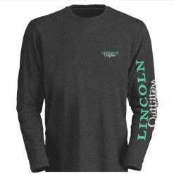 Lincoln Outfitters Ladie's Long Sleeve Logo Shirt, Charcoal Heather - LO-LLS708-CH - Long Sleeve Shirts Women's