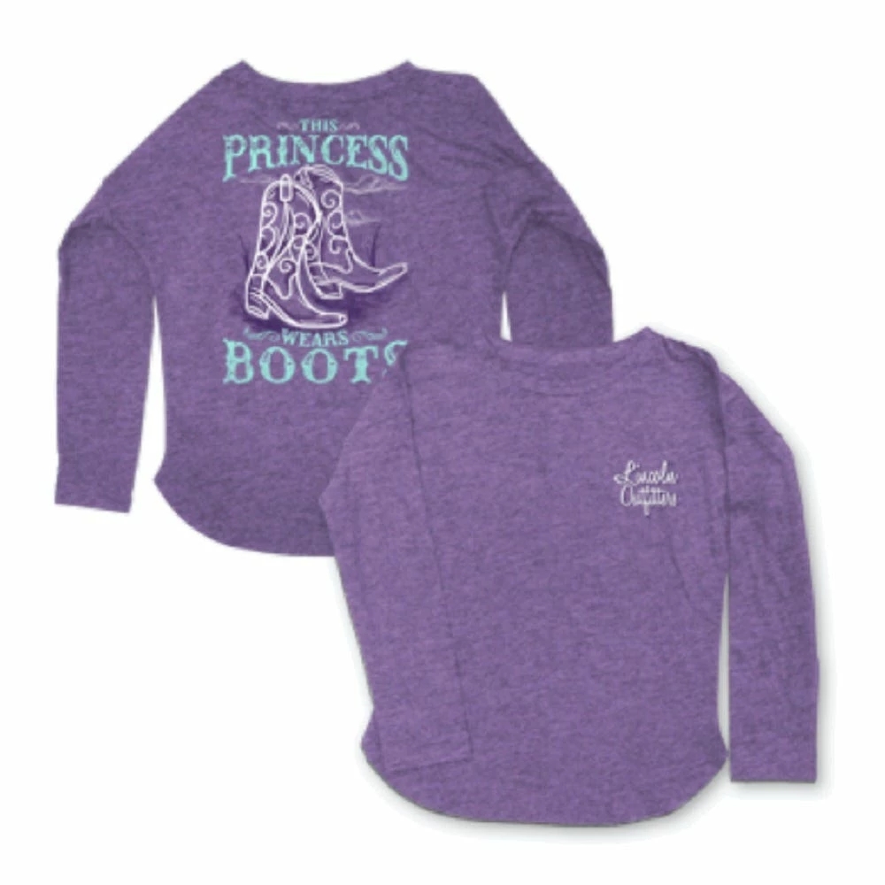 Lincoln Outfitters Girls' This Princess Wears Boots Long Sleeve T-Shirt Loyls-05 - Shirts 3 Lincoln Outfitters Girls' This Princess Wears Boots Long Sleeve T-Shirt Loyls-05 - Shirts