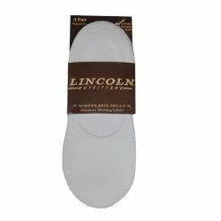 Lincoln Outfitters Ladies No-Show Liner Sock 3 Pack - White / Size Medium L3/72167-W-M - Socks Women's