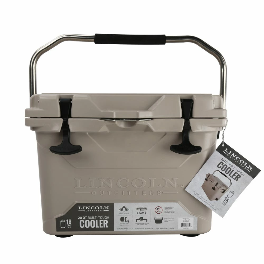 Lincoln Outfitters 20 Quart High Performance Cooler, Tan - 87-674-0204 - Coolers 4 Lincoln Outfitters 20 Quart High Performance Cooler, Tan - 87-674-0204 - Coolers - Image 2