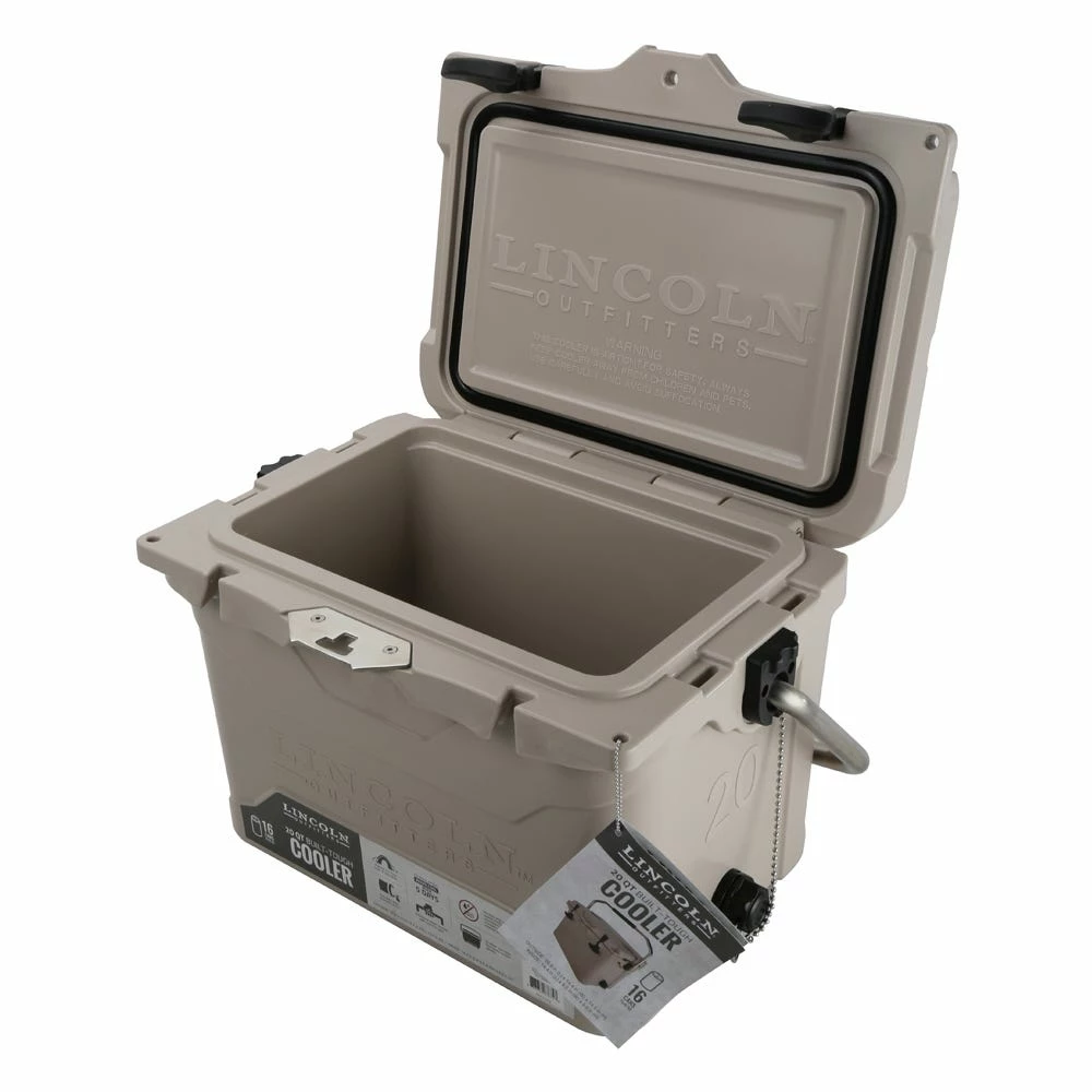 Lincoln Outfitters 20 Quart High Performance Cooler, Tan - 87-674-0204 - Coolers 6 Lincoln Outfitters 20 Quart High Performance Cooler, Tan - 87-674-0204 - Coolers - Image 4