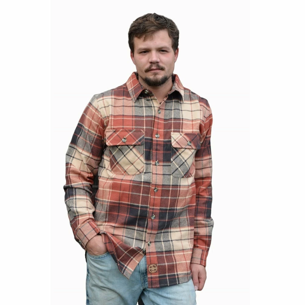 Lincoln Outfitters Men's Brawny Flannel Rust Plaid LOFB-A0418 - Long Sleeve Shirts 3 Lincoln Outfitters Men's Brawny Flannel Rust Plaid LOFB-A0418 - Long Sleeve Shirts