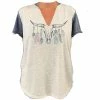 Lincoln Outfitters Ladies V-Neck BOHO Antler Short Sleeve Fashion T-Shirt - LO-LF12 - T-Shirts 1 Lincoln Outfitters Ladies V-Neck BOHO Antler Short Sleeve Fashion T-Shirt - LO-LF12 - T-Shirts -Lincoln Outfitters Store fff6b7907eea07bc29512039adc8a6ebe9bcd733 LO LF12 1